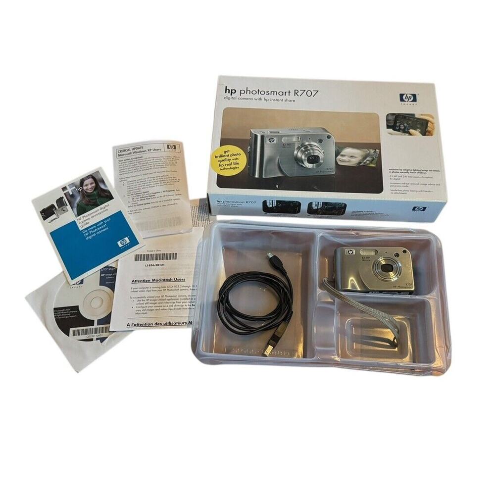 HP Photosmart R707 5.1‎ Mega Pixel Digital Camera Instant Share Parts Untested